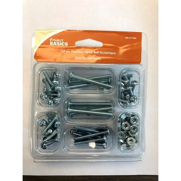 Project Basics 085-03-3368 128 Piece Machine Head Bolt Assortment Pack