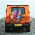 thumbnail image 6 of Salouo Rainbow Melting Ice Cream Print Spare Tire Cover 14-17 inch Spare Tire Protector Universal Tough Tire Wheel Cover for Trailer SUV and Truck-16 inch, 6 of 6