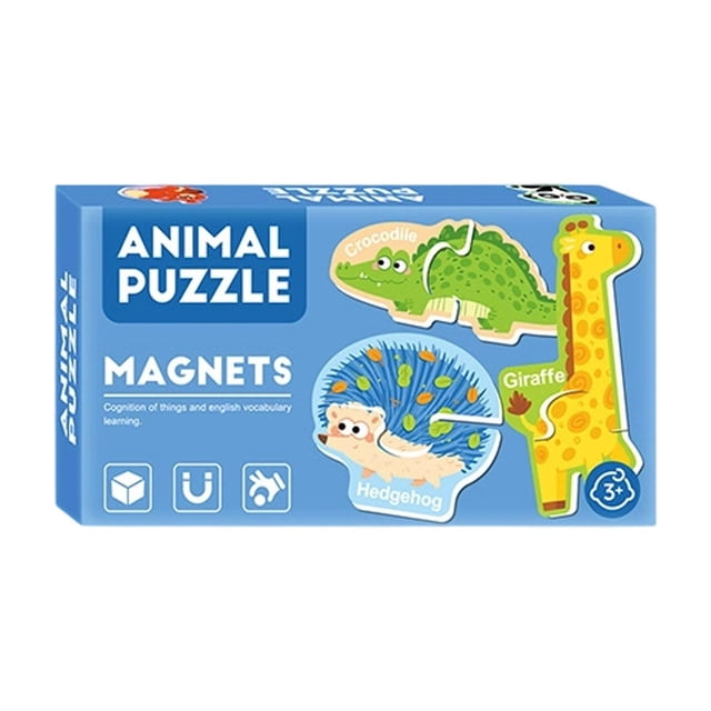 Magnetic Sticker Set for Creative Play: Animal Mix & Match Game to Develop Motor Skills & Coordination - Educational Toy with Easy Storage (1 Box)