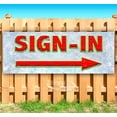 thumbnail image 1 of Sign-In Right Arrow Red Caps 13 oz Vinyl Banner With Metal Grommets, 1 of 4