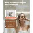 thumbnail image 3 of VEVOR Shower Faucet Set, 16 Inch Thermostatic Ceiling Mount Rainfall Shower System with 6 Inch Wall Mount Head, 6 Body Jets, 3 of 9