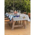 thumbnail image 3 of Outdoor Tablecloths with Umbrella Hole & Zipper, Hello Spring Rectangle Tablecloth 60x120 Inch, Pastoral Purple Bottle Floral Gray Wooden Waterproof Table Cloth, Patio/Pool/Picnic Table Covers, 3 of 8