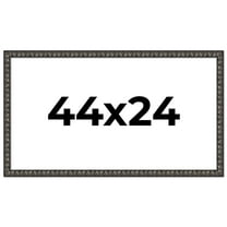 44x24 Frame Black-Brown Medieval Solid Wood Picture Frame | 1.5 Inch Moulding Width | Gotham