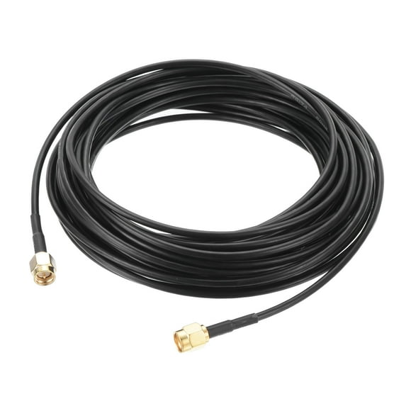 Uxcell SMA Macho a SMA Macho Cables Coaxiales 50 Ohm 24.9 Pies RG174 1Pcs