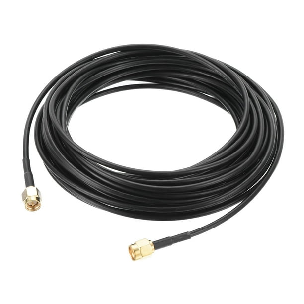 Uxcell SMA Macho a SMA Macho Cables Coaxiales 50 Ohm 24.9 Pies RG174 1Pcs