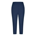 thumbnail image 6 of Capri Leggings for Women: Knee Length, 2025 Summer Cropped Pants, Blue S-3XL, 6 of 6