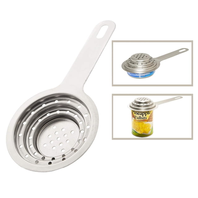 Colador de Latas de Atún Acero Inoxidable Ajuste Universal Resistente al Óxido Apto para Lavaplatos