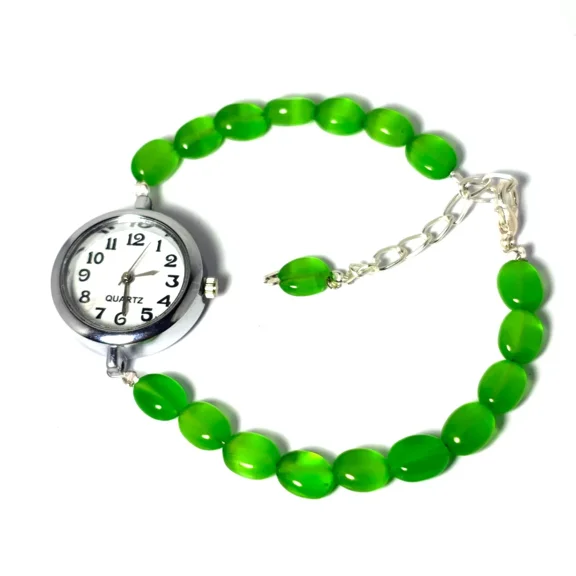 ROYALGEMSTONE Women Watch, Wrist Watch for Women, gemstone watch, gemstone watch Green Stone watch