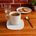 thumbnail image 5 of Unique Bargains 1 Pc Square Pearl Heat Insulation Mat Drink Coaster Beige Cotton rope, 5 of 5