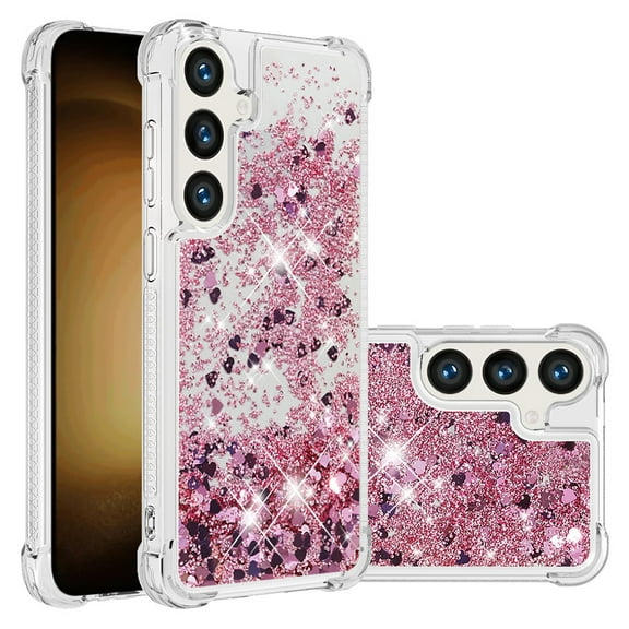 Phone Case for Samsung Galaxy S25 FE Cover Sparkle Glitter Floating Liquid Quicksand Shockproof Soft Silicone TPU Bumper Protective Cover for Samsung Galaxy S25 FE Case, S1