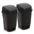 thumbnail image 1 of Bote de Basura con Tapa Balancín, Pack de 2 Basureros de 11 L, Botes de Plástico Resistentes y Duraderos, Diseño Compacto para Cocina, Baño, Oficina y Hogar, 1 of 5