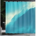 thumbnail image 4 of Ambesonne Modern Shower Curtain, Art Cloud Wave, 69"Wx84"L, Blue and White, 4 of 5