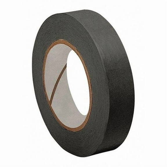 Masking Tape,1/2" W,60 yd L,Black,PK72