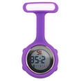 thumbnail image 2 of harmtty 1Pc Digital Display Dial Clip-On Fob Nurse Brooch Pin Hang Pocket Electric Watch,Purple, 2 of 8
