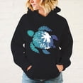 thumbnail image 3 of Nueva sudadera con capucha informal de manga larga con estampado de tortugas marinas y vibraciones de playa para mujer y hombre, 3 of 4