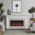 thumbnail image 2 of Real Flame Sonia 69" Landscape Solid Wood and Glass Electric Fireplace in White, 2 of 13