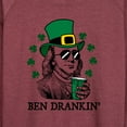 thumbnail image 3 of Instant Message - St. Paddy's Ben Drankin - Women's Lightweight French Terry Long Sleeve Shirt, 3 of 6