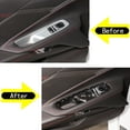 thumbnail image 5 of TINKI Real Carbon Fiber Window Lift Switch Cover Compatible with Chevrolet Corvette C8 2020-2023, Window Lift Switch Panel Decoration Frame Trim Cover, 5 of 14