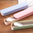 thumbnail image 2 of Portable Travel Stainless Steel Spoon Chopsticks Cutlery Set with Carry Case, 2 of 8