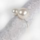 thumbnail image 5 of 6 anillos de servilleta de metal Anillo de servilleta de perla Anillo de hebilla elegante para banquete de boda Festival o accesorio de decoración de mesa diaria (plata), 5 of 5