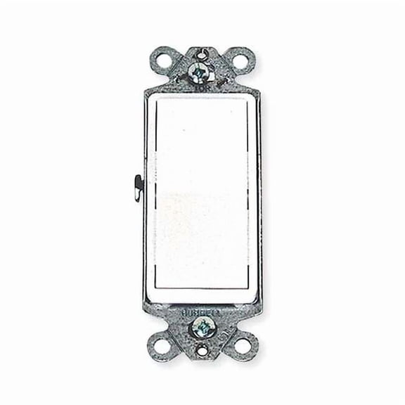 Hubbell Kellems DS120W 1 Pole, 120 to 277 VAC, 20 Amp, Commercial Grade Rocker Wall Switch