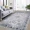 Gray, variant on Hasoo 10' x 13' Modern Large Area Rug Low-Pile Distressed Area Rug Carpet for Living Room Bedroom, Light Blue
