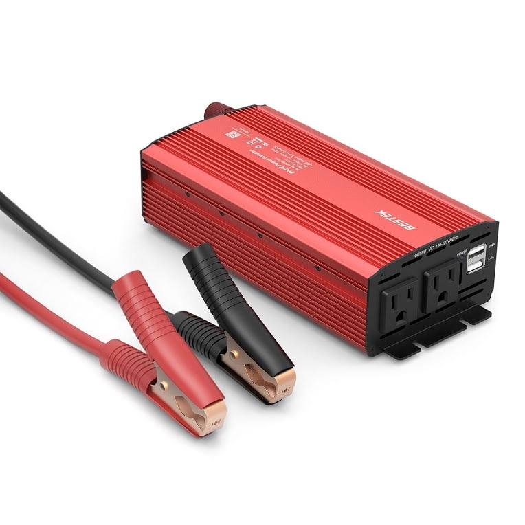 BESTEK 800W Power Inverter for Car 12V to 110V Car/Boat AC with Dual AC