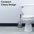 thumbnail image 3 of Superio Toilet Brush and Holder Set with Under Rim Lip Brush for Bathroom, Gray, 3 of 6