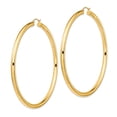 thumbnail image 6 of 14K Yellow Gold 4mm Polished Hoop Earrings, 6 of 7