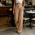 thumbnail image 5 of CQONEPT Dress Pans for Women Fashion Business Casual High Wasit Pant with Pockets Office Slacks Fall Trouser Orange XL, 5 of 6