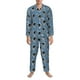 thumbnail image 3 of Balery Astronaut Pijama para Hombre de Dos Piezas con Manga Larga, Conjunto de Dormir y Descanso Suave con Bolsillos-Large, 3 of 7