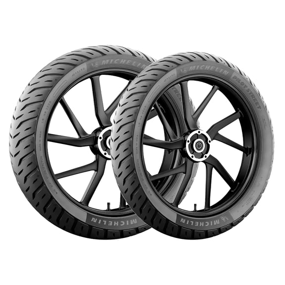 Llantas De Moto Michelin Pilot Street 2 140/70-17 66s + 100/80-17 52s Uso Sin Cámara