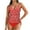 #678-Red, variant on Warop Women's High Waisted V-Neck Printed Bikini, Ruched Tummy Control with Adjustable Halter Neck for Vacation