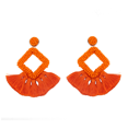 thumbnail image 1 of Pendientes de borla en forma de abanico, pendientes huecos, conjunto de pendientes de aro colgantes, pendientes colgantes bohemios Retro para niñas y mujeres Adepaton HMHZ579-7, 1 of 3