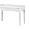 thumbnail image 6 of Almencla Keyboard Bench Padded Keyboard Seat Heavy Duty Sturdy Piano Bench Piano Stool for Electronic Piano Musical Instrument Playing White, 6 of 8