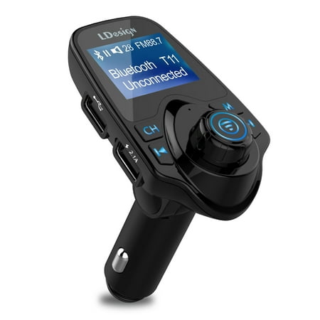 Bluetooth FM Transmitter, LDesign Universal Wireless Radio Car Kit USB Charging Hands-Free
