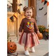 thumbnail image 3 of Cjfdfy 2Pcs Toddler Baby Girl Thanksgiving Outfit Long Sleeve Crew Neck Turkey Applique Sweatshirt And Tulle Tutu Skirt Set Cute  Turkey Embroidery Thanksgiving Outfit Size 6M-4Y, 3 of 9