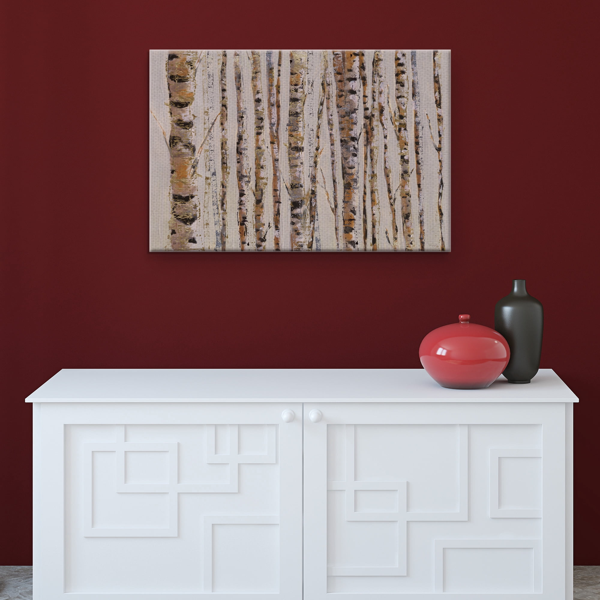 Birch Bling by Katrina Craven Wrapped Canvas Painting Art Print