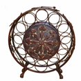thumbnail image 1 of Traditional Style Metal Wine Rack, Brown, 1 of 1
