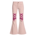 thumbnail image 4 of Glisme Girls Pants Flared Leg Bottoms with Unique Printed Pattern and Adjustable Straps Trousers for Stylish Everyday Wear, 4 of 4