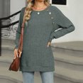 thumbnail image 6 of Plebaso Fall Tops for Women Knit Long Sleeve Tunic Lightweight Casual Pullover Sweater Shirts, 6 of 7