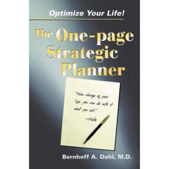 Pre-Owned Optimize Your Life: The One-Page Strategic Planner (Paperback) 0936232021 9780936232027