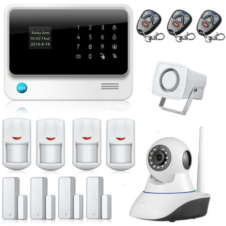 iMeshbean 2.4G Home Alarm System Security Kit WiFi Network GSM GPRS SMS OLED HD IP