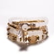 thumbnail image 1 of Nvzi Pulseras de cuentas apilables bohemias, brazaletes de cuentas multicapa elásticos, juego de pulseras con dijes, joyería multicolor, blanco, 1 of 5