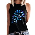 thumbnail image 1 of Tops casuales de verano sin mangas para mujer Tops de chaleco sin mangas con estampado de cuello redondo Pompotops  lopia996443, 1 of 8