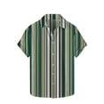 thumbnail image 2 of Mens Big & Tall Shirts Short Sleeve S-5X Plus Size Button-Down Collared Tshirts Shirt Casual Lightweight Stripe Printed Loungewear Tees Tops, 2 of 5