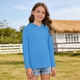 thumbnail image 6 of FUZHIQ Boys Girls Rash Guard Hooded Fishing Shirt, Kids UPF 50+ Long Sleeve Sun Hoodie, Youth UV Protection Beach Swim Shirts,5-6 Years, 6 of 7