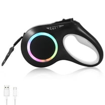 Threns Retractable Dog Leash with LED Light 16ft Portable Retractable Walking Leash Rechargeable LED Lighted Dog Leash with Handle for Small Medium Dogs Pets Up to 30kg