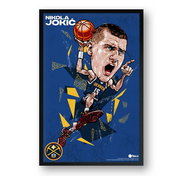 Nikola Jokic Denver Nuggets Framed 27" x 39" Player Caricature Art