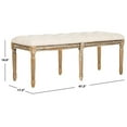 thumbnail image 6 of SAFAVIEH Rocha 19''H French Traditional Rustic Wood Bench, Beige/Rustic Oak, 6 of 7